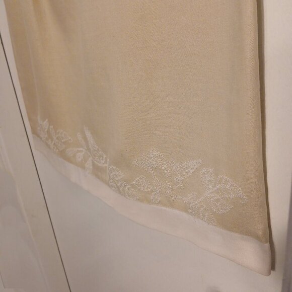 Evan Picone Butter Yellow 100%Linen Midi Sheath Dress ~ Stylish Hem Detail Sz 8 - Picture 10 of 12